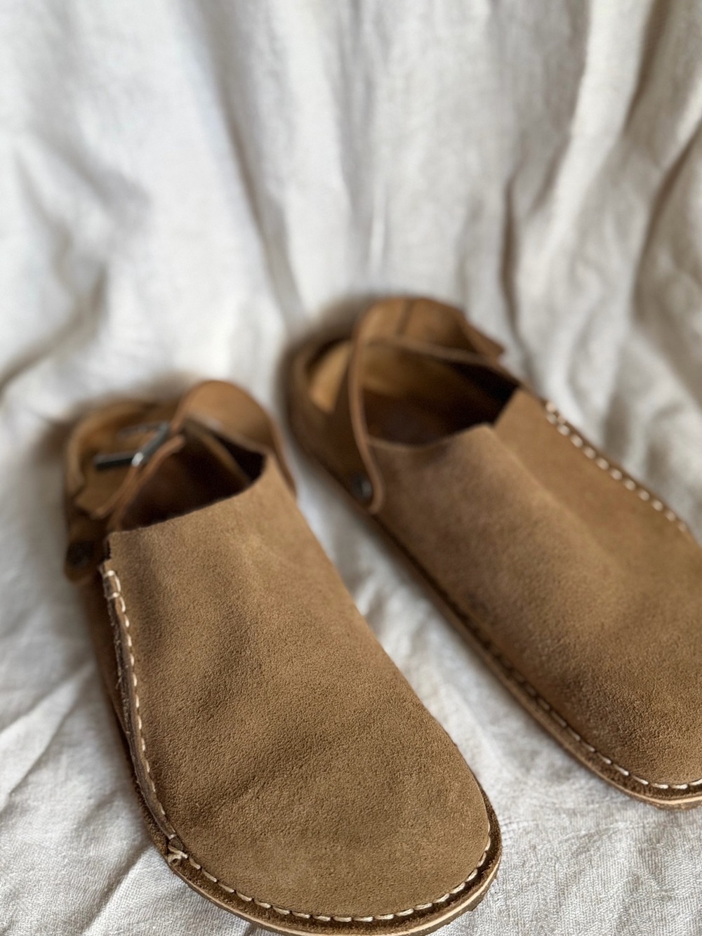 Birkenstock Lutry Suede Clog in Tan - Picture 2 of 7